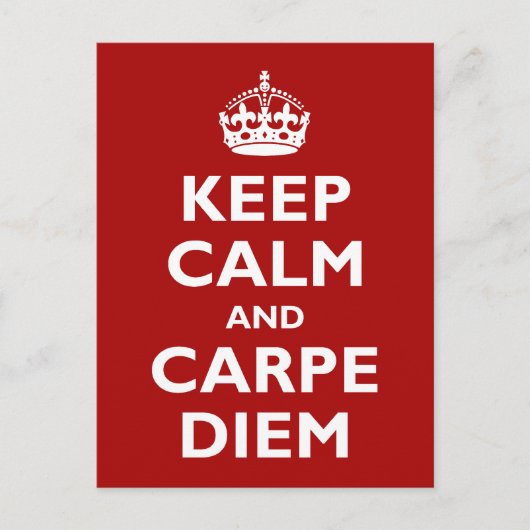 Carpe Diem! Briefkaart (Voorkant)