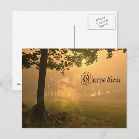 Carpe diem briefkaart (Voorkant / Achterkant)