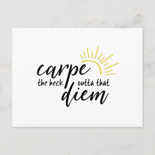 Carpe Diem Briefkaart (Voorkant)