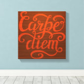 Carpe Diem' Canvas Afdruk (Insitu (Houten vloer))