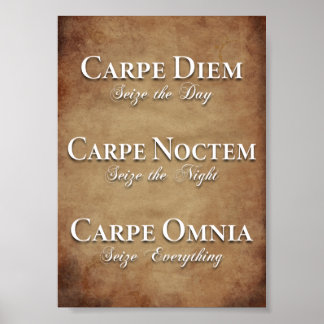 Carpe Diem, Carpe Noctem, Carpe Omnia Poster