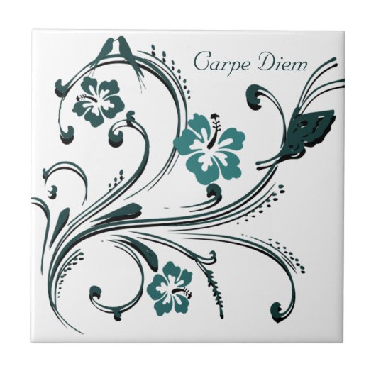 Carpe Diem Ceramic Tile Tegeltje (Voorkant)