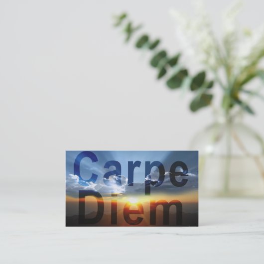 Carpe Diem Coaching Visitekaartjes (Staand voorkant)