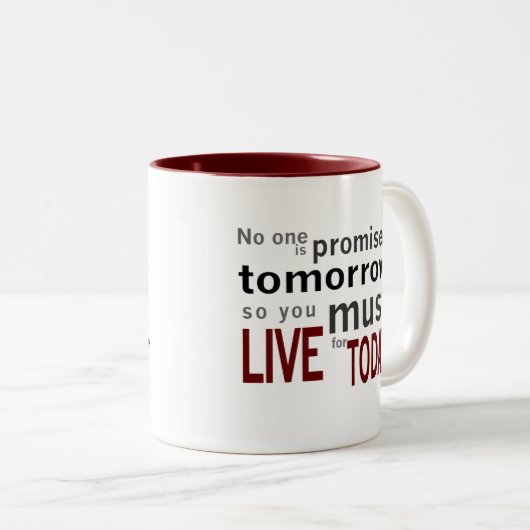 Carpe Diem Coffee Mok (Voorkant rechts)