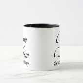 Carpe Diem Dark Academic Black en White Mok (Midden)