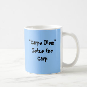 "Carpe Diem" De karper innemen Koffiemok
