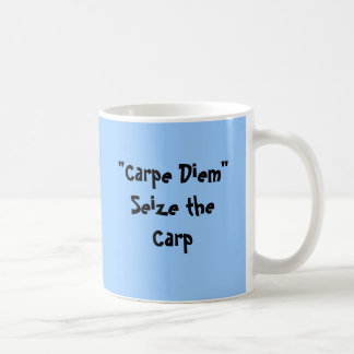 "Carpe Diem" De karper innemen Koffiemok