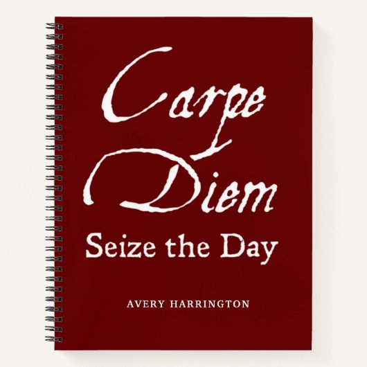 Carpe Diem Dead Poets Society Inspirerend Sinaasap Notitieboek (Voorkant)