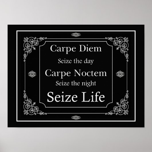 Carpe Diem en Seize Life Poster (Voorkant)