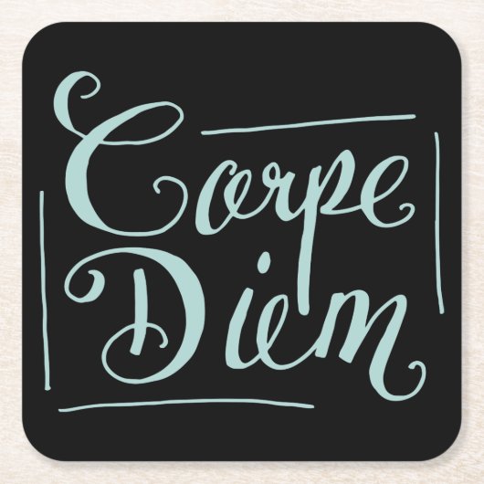 Carpe Diem Fancy Kartonnen Onderzetters (Voorkant)