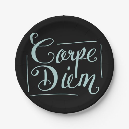 Carpe Diem Fancy Papieren Bordje (Voorkant)