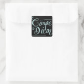 Carpe Diem Fancy Vierkante Sticker (Tas)