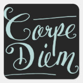 Carpe Diem Fancy Vierkante Sticker (Voorkant)