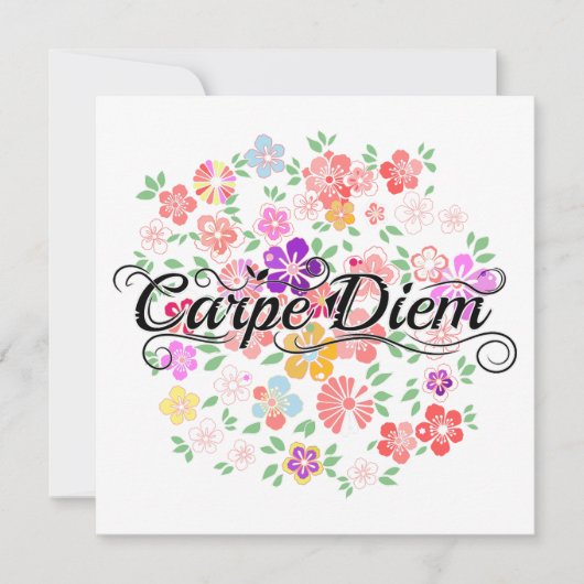 Carpe Diem Floral Garden Kaart (Voorkant)
