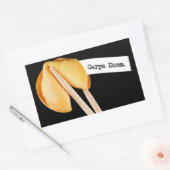 Carpe Diem Fortune Cookie Rechthoekige Sticker (Envelop)