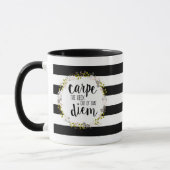 Carpe Diem Funny Inspirating Typography Quote Mok (Links)