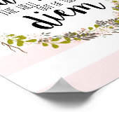 Carpe Diem Funny Inspirerend Quote Art Print (Hoek)