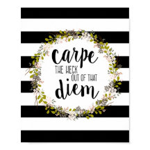 Carpe Diem Funny Inspirerend Quote Art Print