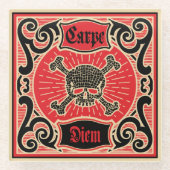 Carpe Diem Glazen Onderzetter (Voorkant)
