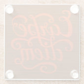 Carpe Diem' Glazen Onderzetter (Achterkant)