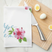 Carpe diem grijp de dag hibiscus keukenhanddoek (Quarter Fold)