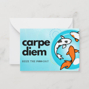 Carpe Diem - Grijp de Dag! Kaart Notitiekaartje