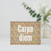 Carpe diem, grijp de dag, Kleurrijk Patroon Briefkaart (Staand voorkant)