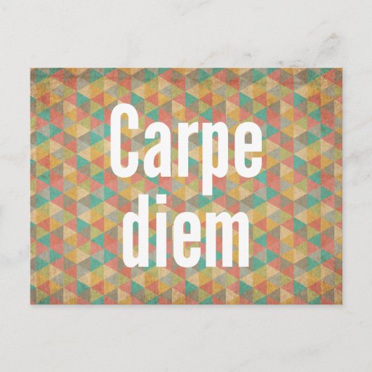 Carpe diem, grijp de dag, Kleurrijk Patroon Briefkaart (Voorkant)