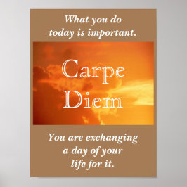 Carpe Diem - Grijp de dag - kunstprint Poster