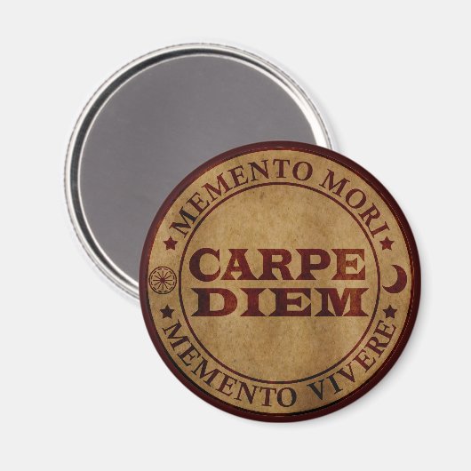 Carpe diem Grijp de dag Memento mori Magneet (Voorkant / Achterkant)