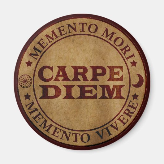 Carpe diem Grijp de dag Memento mori Magneet (Voorkant)