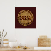 Carpe diem Grijp de dag Memento mori Poster (Keuken)