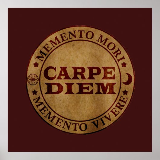 Carpe diem Grijp de dag Memento mori Poster (Voorkant)