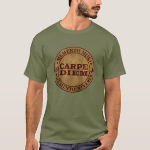 Carpe diem Grijp de dag Memento mori T-shirt