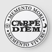 Carpe diem Grijp de dag Menro mori Grote Klok (Voorkant)