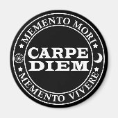 Carpe diem Grijp de dag Menro mori Magneet (Voorkant)