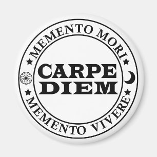 Carpe diem Grijp de dag Menro mori Magneet