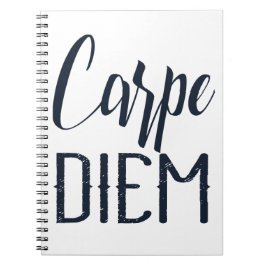 Carpe Diem Grijp De Dag Zwarte Lettertype Notitieboek