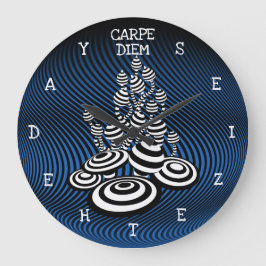 Carpe Diem grijpt de dag om Magic Mushroom blauw. Grote Klok