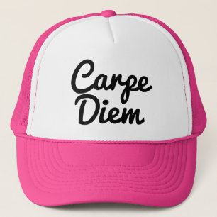 Carpe Diem grijpt de dagelijkse aangepaste kleurtr Trucker Pet