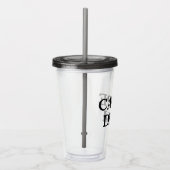 Carpe Diem grijze acryl tumbler Acryl Drinkbeker (Rechts)
