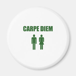 Carpe Diem (groene tekstjongen en meisje) Magneet