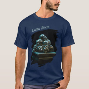 Carpe Diem. Groep metalen schedels T-shirt