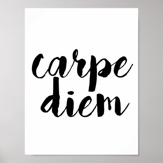 Carpe Diem Inspirerend Quote Poster (Voorkant)