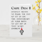 Carpe Diem is een vrolijk verjaardagsgedicht Kaart (Gele Bloem)