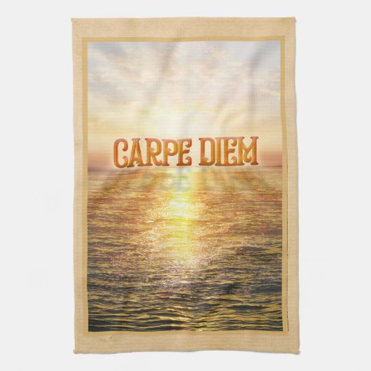 Carpe Diem Kitchen Towel Theedoek (Verticaal)