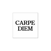 Carpe Diem kleine rubberen stempel met handvat (Afrduk)