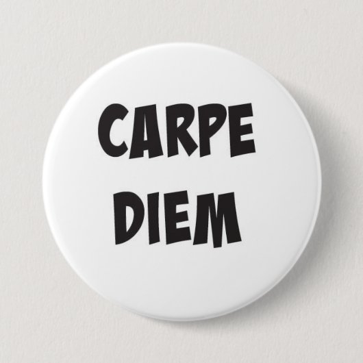 Carpe Diem-knop Ronde Button 7,6 Cm (Voorkant)