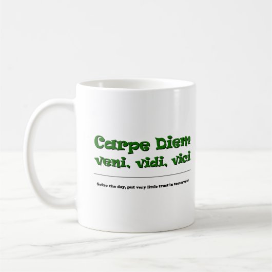 Carpe Diem Koffiemok (Links)