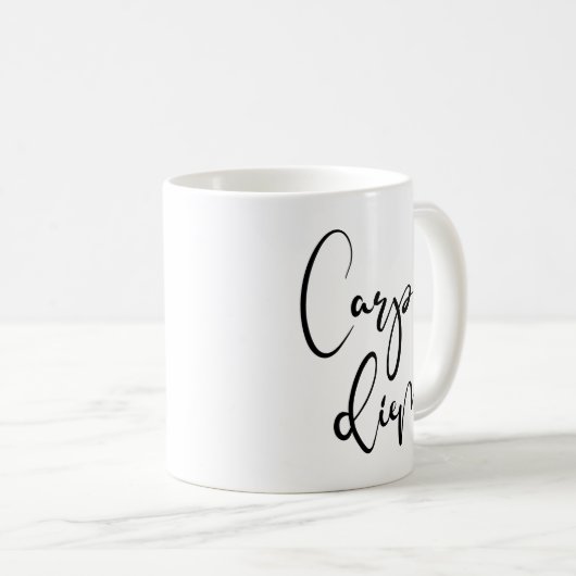 Carpe Diem Koffiemok (Voorkant rechts)